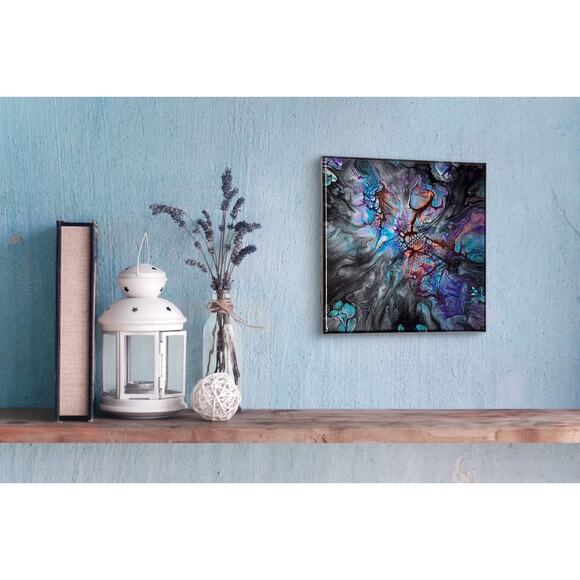Titled "Lucky Eyes" Original  Abstract Acrylic Painting 10" X 10" Canvas - Picture 1 of 4